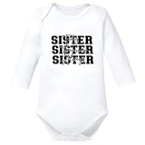 Body bebe alb big sister surori mesaj haios bumbac marimea 86