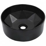 VidaXL Chiuvetă de baie, negru, 36 x 14 cm, ceramică