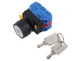 Comutator rotativ cu cheie 22mm - Set de 2 bucăți