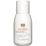 Clarins Milky Boost lotiune nuantatoare pentru uniformizarea nuantei tenului culoare 04 Milky Auburn 50 ml