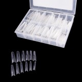 V&acirc;rfuri de gel pentru extensii de unghii, formă &quot;balerină medie&quot;, 240 buc.