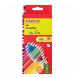 Creioane colorate triunghiulare 24 culori/set Herlitz