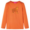 Tricou pentru copii cu maneci lungi, portocaliu ars, 104 GartenMobel Dekor, vidaXL