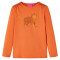 Tricou pentru copii cu m&acirc;neci lungi, portocaliu ars, 104