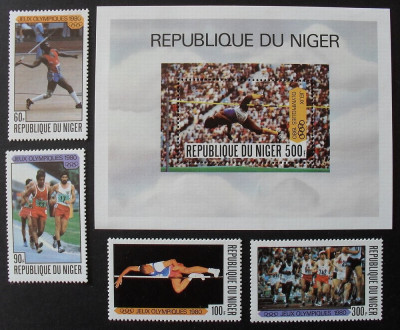 Niger 1980 Sport Olympic games Moscow set+perf. sheet MNH DA.084 foto