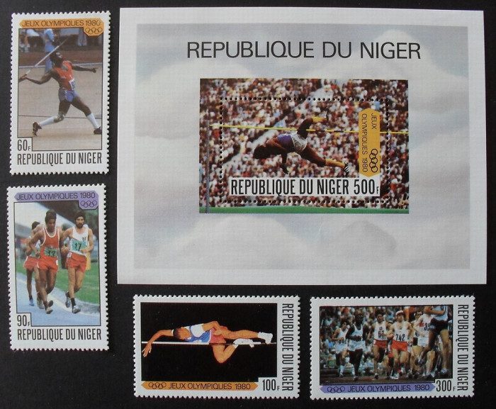 Niger 1980 Sport Olympic games Moscow set+perf. sheet MNH DA.084