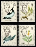 Falkland 1985, Mi #436-439**, fauna, flora, cetacee, pasari, MNH! Cota 11 &euro;!, Natura, Nestampilat