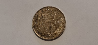 Anglia - 3 pence 1919 foto