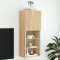Gossi comoda tv cu lumini led, stejar sonoma, 40,5x30x102 cm
