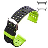 Curea silicon cu doua fete compatibila Samsung Galaxy Watch Ultra2, 22mm, Negru/Verde