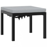 Cumpara ieftin Scaun de gradina cu perna, negru, otel vopsit electrostatic