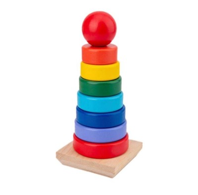 Turn Curcubeu cu 9 piese Smart Squirrel Wooden Stacker - CX-2012 foto