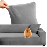 Husa elastica pentru canapea extensibila 145-185 cm gri &icirc;nchis Ruhhy