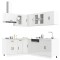 Set dulap de bucătărie 11 piese &bdquo;Kalmar&rdquo; alb lucios Lemn