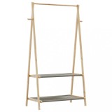 VidaXL Cuier pentru haine cu rafturi, 96x45,5x150,5 cm, bambus