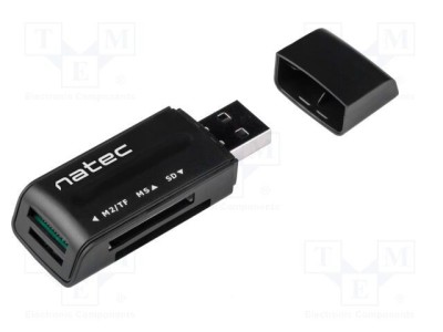 Cititor carduri memorie NATEC USB 2.0 negru foto