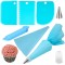 Set ornare prajituri, Silicon/Inox, 7 piese, Albastru