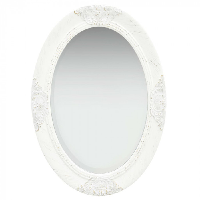 Oglinda de perete &icirc;n stil baroc, alb, 50 x 70 cm GartenMobel Dekor