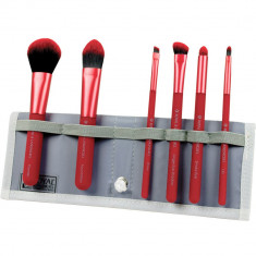 Set pensule profesionale Royal Langnickel MODA Total Face Flip Kit, 7 piese, Red foto