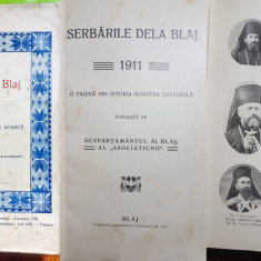 D574-Carte veche Romania-SERBARILE de la BLAJ 1911-Despartamantul XI al Asociat.