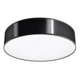 Lustră De Tavan Arena Negru Pvc 4 Becuri Rotundă Minimalistă De Interior