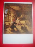 HOPCT 23173 PICTORUL IN ATELIER- ADRIAEN VON OSTADE [1610-1685] -- GERMANIA -- CP PICTURA --NECIRCULATA
