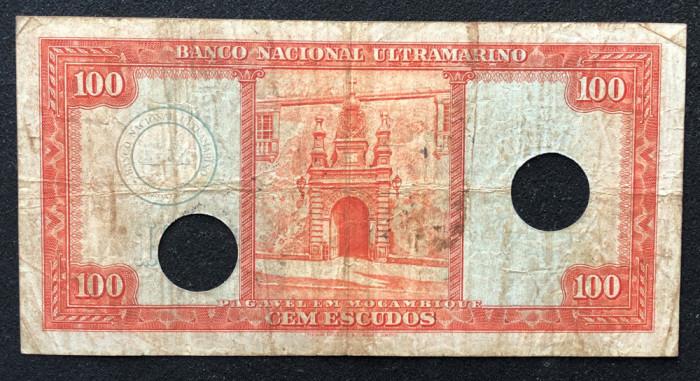 Mozambic 100 escudos 1958 Aires de Ornelas