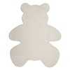 Covor Decorativ din Blana Artificiala Off White In Forma de Ursulet 90x110cm, Oem
