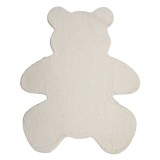 Cumpara ieftin Covor Decorativ din Blana Artificiala Off White In Forma de Ursulet 90x110cm