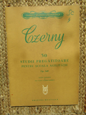 Czerny. 30 Studii Pregatitoare pentru Scoala Agilitatii Op. 849 foto