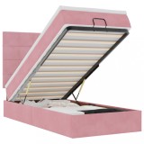 Cumpara ieftin Cadru de pat otoman cu saltele Roz 80x200cm catifea