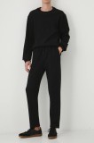 Medicine pantaloni de trening culoarea negru, neted