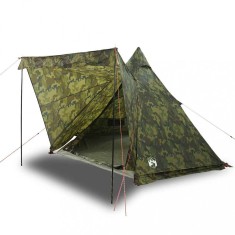 Cort de familie Tipi pentru 6 persoane, camuflaj, impermeabil foto