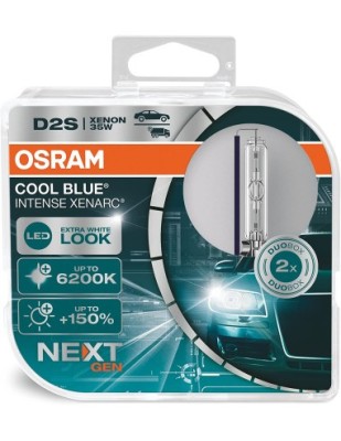 Set 2 Bec auto XENON D2S Osram Xenarc Original Cool Blue Intense Next Gen +150% 85V 35W foto