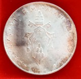 (A792) MONEDA DIN ARGINT VATICAN - 500 LIRE 1973, PAPA PAUL VI, TIRAJ 145.000 BUC, STARE FOARTE BUNA, Europa