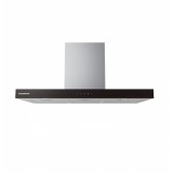 Hota decoratica HDCH-MD90TIX, 90 cm, design T-SHAPE, 800 m3/h, 4 trepte de viteza, 1 motor, control touch, Inox