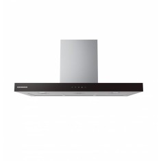 Hota decoratica HDCH-MD90TIX, 90 cm, design T-SHAPE, 800 m3/h, 4 trepte de viteza, 1 motor, control touch, Inox