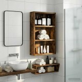 vidaXL Dulap de perete pentru baie Stejar Afumat 30 x 10 x 50 cm 889315