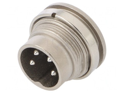 Conector M16 Soclu Tată 4 PIN 5A 300V IP40 foto