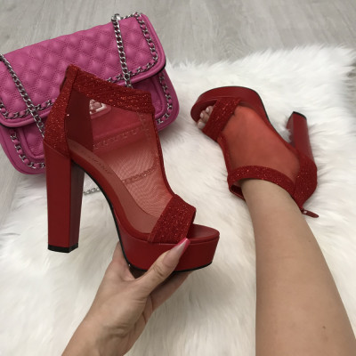 Sandale dama rosii marime 36+CADOU foto