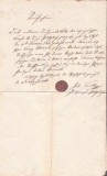 A3771N Act privitor la biserica evanghelică din Hălchiu, județul Brașov, 1860, cu sigiliu &icirc;n ceară roșie, limba germană