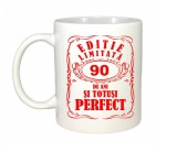 Cana alba personalizata, Editie Limitata 90 ani, INOVATIX&reg;. 330ml, Oem