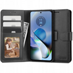 Husa Tech-Protect Wallet Wallet pentru Motorola Moto G54 5G/G54 5G Power Edition Negru
