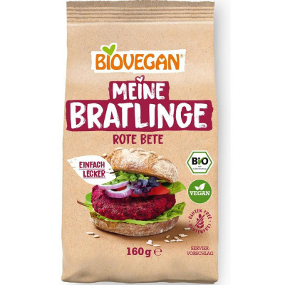 Mix pentru Burger Vegan cu Sfecla Rosie Bio 160 grame Biovegan foto