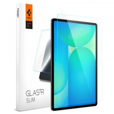 Folie de protectie Ecran Spigen GlastR Slim pentru Samsung Galaxy Tab S10 FE, Sticla Securizata, Full Glue