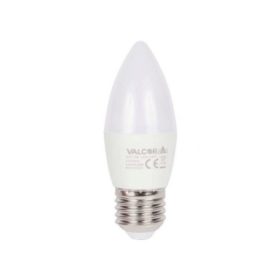 Bec LED lumanare B35 E27 6W lumina rece LR 6400K (include taxa timbru verde 0.40 lei) Valcor VLC11027 foto