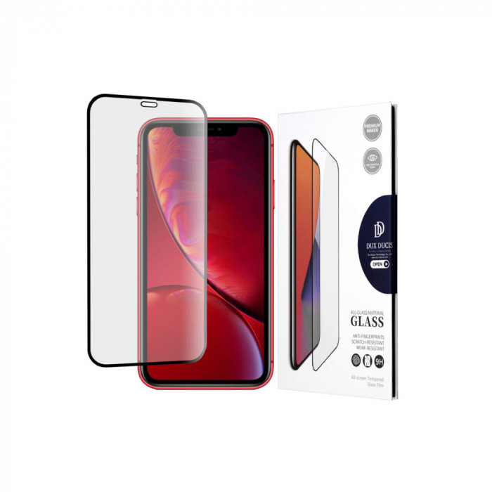 Folie Sticla pentru Apple iPhone 11 / iPhone XR Dux Ducis Tempered Glass Negru