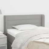 vidaXL Tăblie de pat cu aripioare gri deschis 103x16x78/88 cm textil