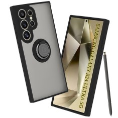 Husa Samsung Galaxy S24 Ultra Asteroid GSM Glinth cu inel suport stand magnetic, negru
