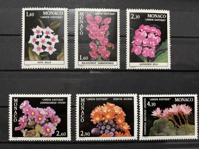 PC35 - Monaco 1981 Flora/ Plante Exotice, serie MNH, 6v foto